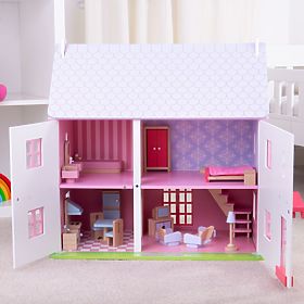 Bigjigs Toys Ružičasta kućica za lutke