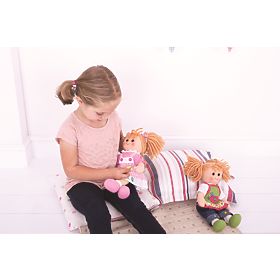 Bigjigs Toys Ružičasti kaputić s gumbima za lutku 28 cm