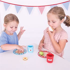 Bigjigs Toys Set užina s točkicama