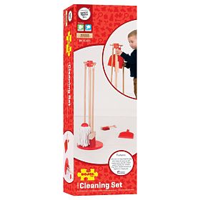Bigjigs Toys set za čišćenje crveni