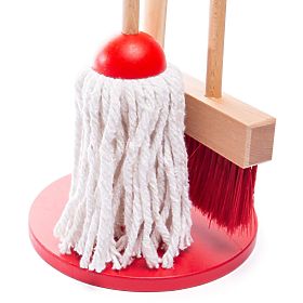 Bigjigs Toys set za čišćenje crveni, Bigjigs Toys