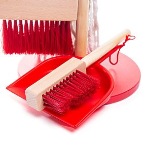 Bigjigs Toys set za čišćenje crveni, Bigjigs Toys