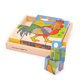 Bigjigs Toys Slagalica kocke farma, Bigjigs Toys