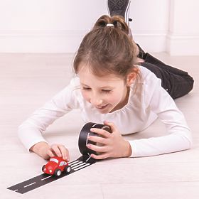 Bigjigs Toys Ljepljiva traka cesta s autićem