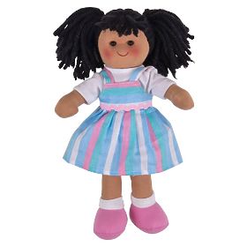 Bigjigs Toys Tkanina lutka Kira 28 cm, Bigjigs Toys