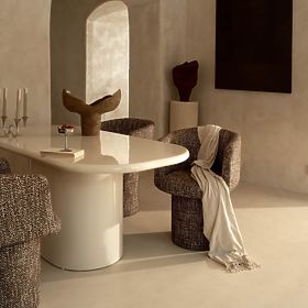 Blagovaonski stol Modesto 180 cm, svijetlo bež, sjajni