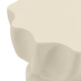 Bočni stolić Bloom 35 cm, bež, sjajni