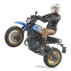 Bruder 63051 BWORLD Motocikl Scrambler Ducati Cafe Racer s vozačem