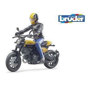 Bruder 63053 BWORLD Motocikl Scrambler Ducati Cafe Racer s vozačem