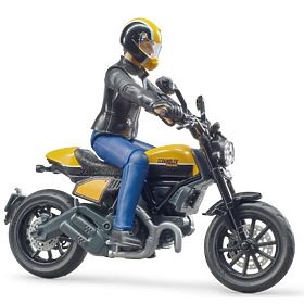 Bruder 63053 BWORLD Motocikl Scrambler Ducati Cafe Racer s vozačem, Bruder
