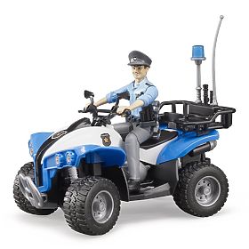 Bruder BWORLD plavi policijski četverocikl s figuricom, Bruder