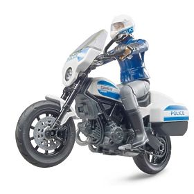 Bruder BWORLD policijski motocikl Ducati Scrambler s vozačem, Bruder