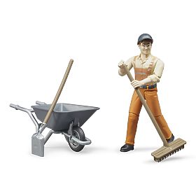 Bruder BWORLD Set komunal s figuricom, Bruder