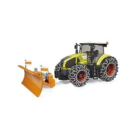 Bruder Claas Axion 950 s lancima za snijeg i plugom