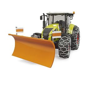 Bruder Claas Axion 950 s lancima za snijeg i plugom