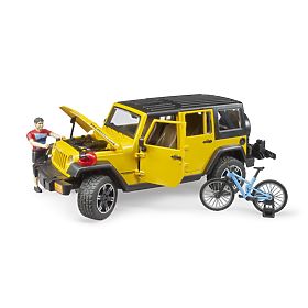 Bruder Jeep Wrangler Rubicon s biciklistom i biciklom