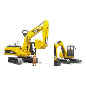 Bruder Mini bager CAT s figuricom, Bruder