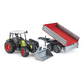 Bruder traktor CLAAS Nectis 267F s utovarivačem i prikolicom, Bruder