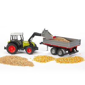 Bruder traktor CLAAS Nectis 267F s utovarivačem i prikolicom, Bruder