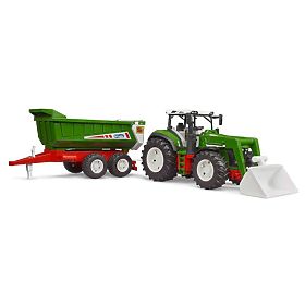 Bruder traktor ROADMAX s prednjim utovarivačem i prikolicom