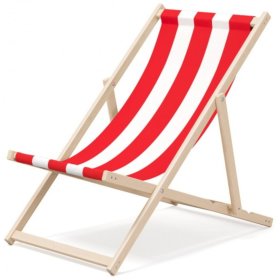 Ležaljka za plažu Crvene i bijele pruge, CHILL