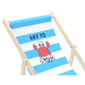 Dječja ležaljka za plažu Krab - plavo-bijela