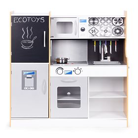 Dječja kuhinja sa zvukom i LED pločom, kredna ploča, metalni dodaci MDF +3 godine ECOTOYS