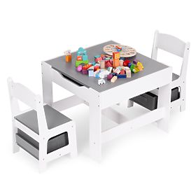 Dječji set namještaja stol + 2 stolice s pločom ECOTOYS