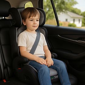 Dječja autosjedalica 2u1 podloga i-SIZE visina 100-150 cm držač za piće ECOTOYS, EcoToys