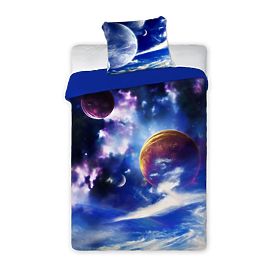 Dječja posteljina 140x200 cm + 70x90 cm Svemir, Faro
