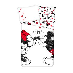 Dječja posteljina Mickey i Minnie 'Love' 140x200 cm + 70x90 cm, Minnie Mouse