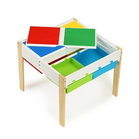 Dječji drveni stol s kreativnim stolicama