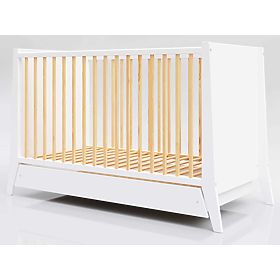 Dječji krevetić Cosmo Scandi 120x60 bijelo-prirodni