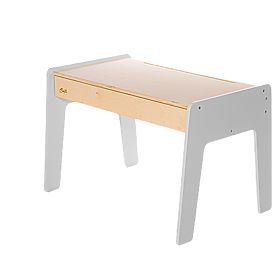 Dječji set namještaja stol i dvije stolice s dodacima - siva, Ourbaby®