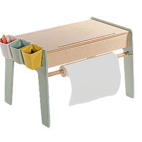 Dječji set stol i dvije stolice s dodacima - mint