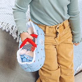 Doudou Jolijou Lutka u plavoj torbi za nošenje 20 cm