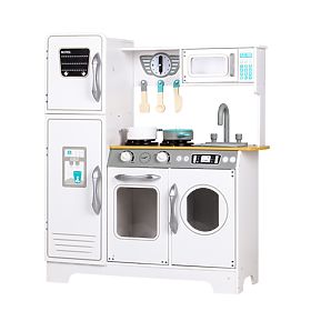 Drvena kuhinja s priborom za djecu ECOTOYS