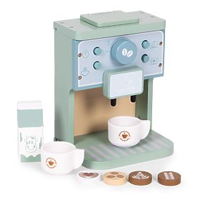 Drveni dječji aparat za kavu baristički set od 8 dijelova ECOTOYS, EcoToys