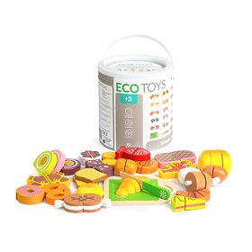 Drvena hrana za rezanje 23 komada ECOTOYS