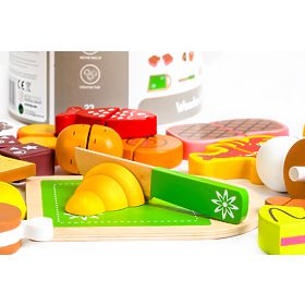 Drvena hrana za rezanje 23 komada ECOTOYS