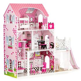 Drvena kućica za lutke s liftom Victoria, EcoToys