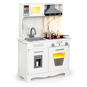 Drvena kuhinja za djecu sa zvukovima i LED + pribor ECOTOYS