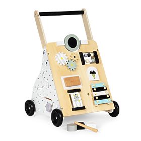 Drveni hodalica guralica edukativna kolica za djecu ECOTOYS