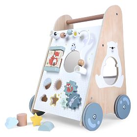 Drveni hodalica za djecu s pokretnim elementima ECOTOYS