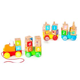Drveni vlak velike edukativne kocke abeceda ECOTOYS