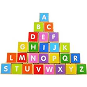 Drveni vlak velike edukativne kocke abeceda ECOTOYS