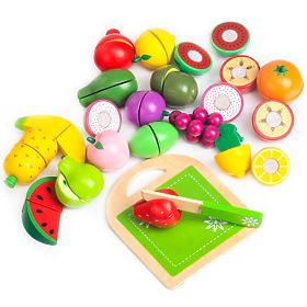 Drveno voće za rezanje 20 komada ECOTOYS