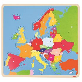 Edukativna slagalica Karta Europe - drvene puzzle