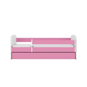 Dječji krevet s ogradicom Ourbaby - ružičasto-bijeli