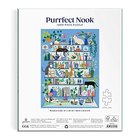 Galison Puzzle Mačja knjižnica 1000 dijelova